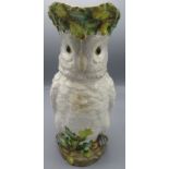 A Royal Crown Derby porcelain jug modelled as a snowy owl, late 19th century,