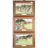 A set of four Cecil Aldin prints, entitled 'The Bluemarket Races',