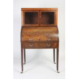 A good mid George III mahogany cylinder bureau cabinet,