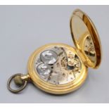 An 18ct gold full hunter cased Waltham Royal keyless pocket watch,