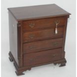 A George III style mahogany chest of drawers, of small proportions,