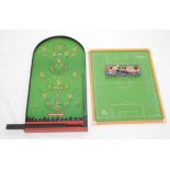A bagatelle Pin Football game, made by Kay, England, 74 x 37.