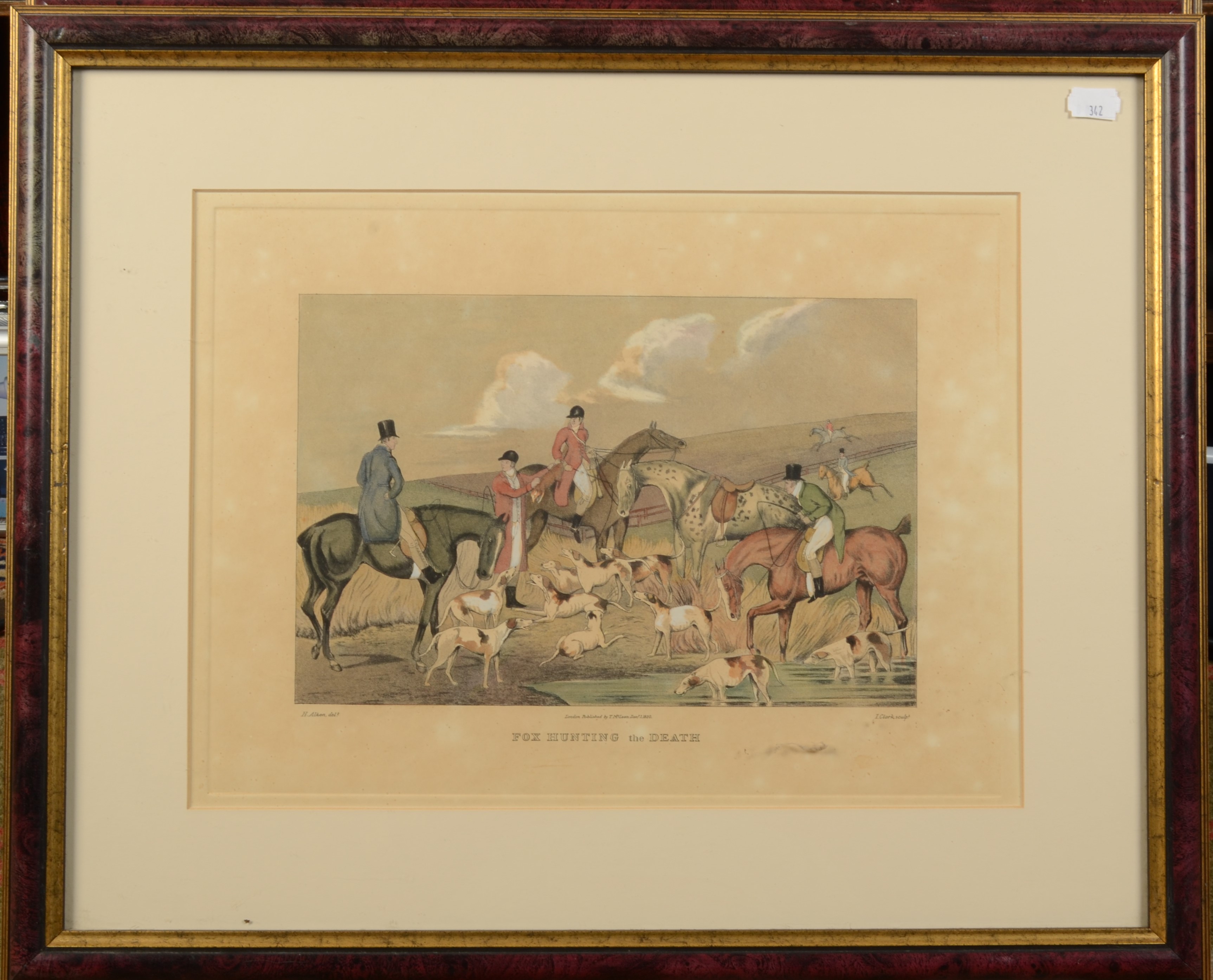 A set of four hunting coloured engravings by Henry Thomas Alken,