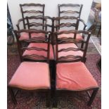 A set of six George III style mahogany dining chairs, including two carvers,