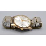 A Seiko Sportsman calendar Diashock 17 gentleman's wristwatch in gold plated case with 957 calibre