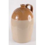 A stoneware flagon, inscribed 'John Mather & Son, Wine Merchants, 147 Queen Street,