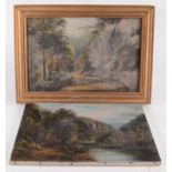 Two oil on canvas river scenes, signed G. Willis-Pryce, 30.5 x 46cm.