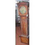 A George III mahogany and inlaid eight day longcase west country clock,