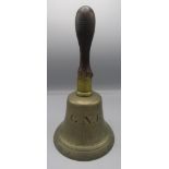 A Victorian Great Northern Railways brass bell, inscribed G.N.R.