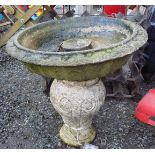 A composition garden fountain, height 42cm, diameter 48cm.