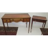 A mahogany side table, late 19th / early 20th century,