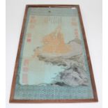 A Chinese silk picture of Guanyin, late 19th/early 20th century,