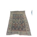 A Ghashgai rug, South West Persia, the indigo field with hooked guls and serrated leaves,