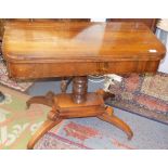 A Regency rosewood card table,