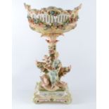 A continental porcelain centrepiece, 20th century,