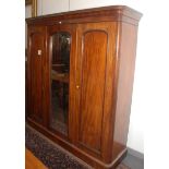 A Victorian mahogany compactum wardrobe,