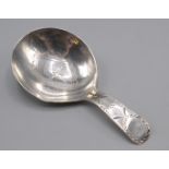 A George III bright cut caddy spoon London 1796.