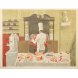 Richard PLATT George and Victoria Chop House Lithograph Inscribed and dated 1954 Signed by the