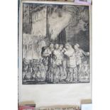 Frank BRANGWYN British Troops at Ypres Tower Lithograph,