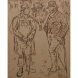 Charles Samuel KEENE A Gentlemans Conversation Ink on paper Monogramme stamp 10.5 x 8.