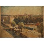 Jack Bridger CHALKER Amsterdam Oil on board Signed and dated '52 30 x 40cm Condition
