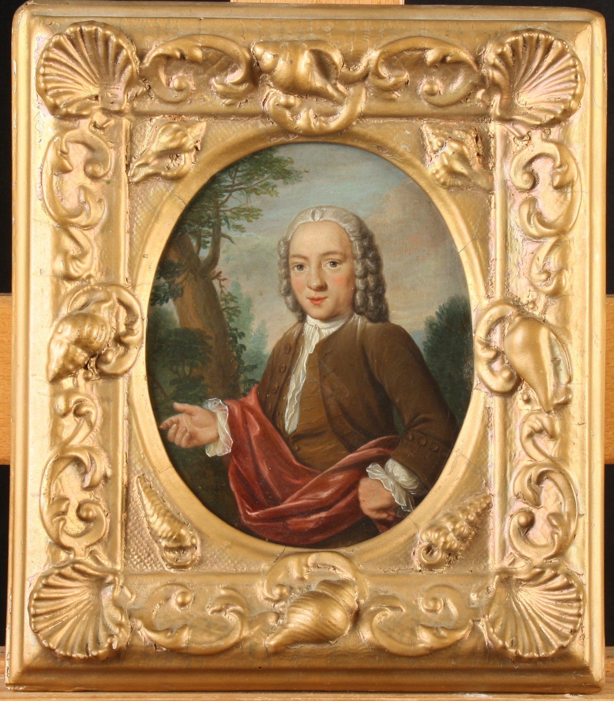 Tibout REGTERS Portrait of a gentleman Oil on copper Signed and dated 1745 12. - Image 2 of 2