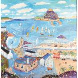 Simeon STAFFORD St Michael's Mount Oil on canvas Signed Inscribed and dated 2017 to the back