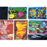 UGO MAFFI Set of 5 lithographs Signed,