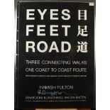 HAMISH FULTON Eyes Feet Road Poster for Japanese walks Signed 84 x 60 cm