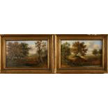 Edwin BUTTERY Country landscape A pair of oils on panel Each signed 12.5 x 19.