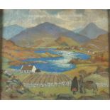 William Archibald GUNN Connemara Pastel Signed St Ives Society of Artists label to the back 50