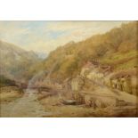 Edward Henry HOLDER Lynmouth Oil on panel Signed 24 x 34cm