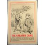 LEONARD RAVEN HILL The Greater Game Lithograph Poster mounted on linen 1914 77 x 51 cm