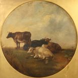 Style of Thomas Sidney COOPER Cattle Oil on canvas Bears signature and date 1872 51.