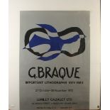 GEORGES BRAQUE Important Lithographs Poster 1972 84 x 59 cm