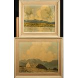 Paul HENRY Pair of prints mounted on canvas 39 x 49 and 34 x 39 cm