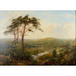 Martin SNAPE Teign Valley Oil on canvas Signed 46 x 63.