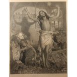 William Holman HUNT The Shadow of Death Engraving Sight size 83 x 64cm Together with The Light of