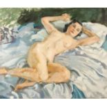 Francis Wynne THOMAS Reclining Nude Oil on canvas Signed 63 x 75cm
