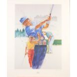 Doug KEITH A large quantity of golfing and tennis prints Each signed