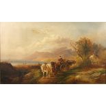 Joseph HORLOR The Timber Cart Oil on canvas Signed and dated 1876 60 x 101cm Condition