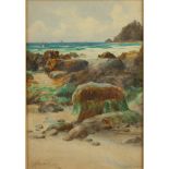 William CASLEY A Lizard Beach Watercolour Signed 25 x 17cm