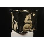 Paul JACKSON A large black ground jardiniere Ceramic Each side painted with nudes Signed and