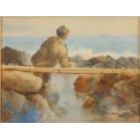 William CASLEY Looking Out to Sea Watercolour sketch 12 x 16cm Together with a Ralph Todd sketch