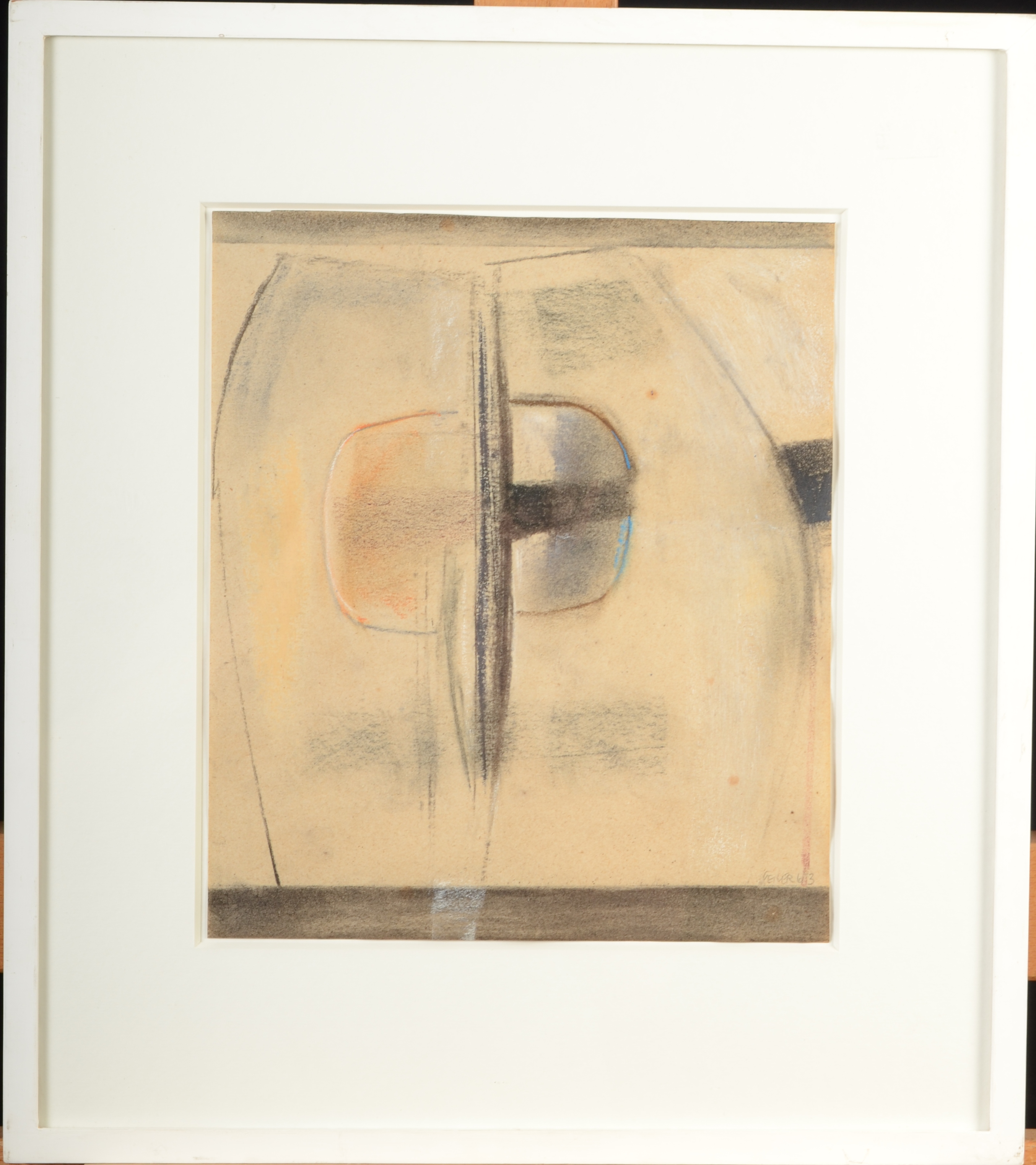 Paul FEILER Split Ovals Mixed media Signed and dated 63 Inscribed to the back 28 x 24cm (See - Image 2 of 3