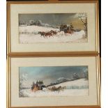 Phillip Henry RIDEOUT A set of four coaching scenes Oil on card Three signed and two dated