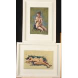 Eric WARD Nude studies Two oils Each signed