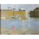 Ken HOWARD Mousehole Gap Summer Light Oil on board Signed Inscribed and dated 2010 to the back