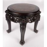 A Chinese hardwood jardiniere stand, 19th century,