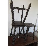 A set of three Victorian carved oak occasional tables,